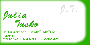 julia tusko business card